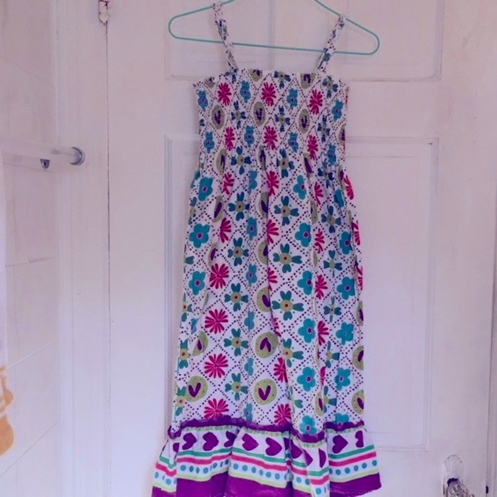 Blueberi Boulevard girls floral maxi dress in size 6x